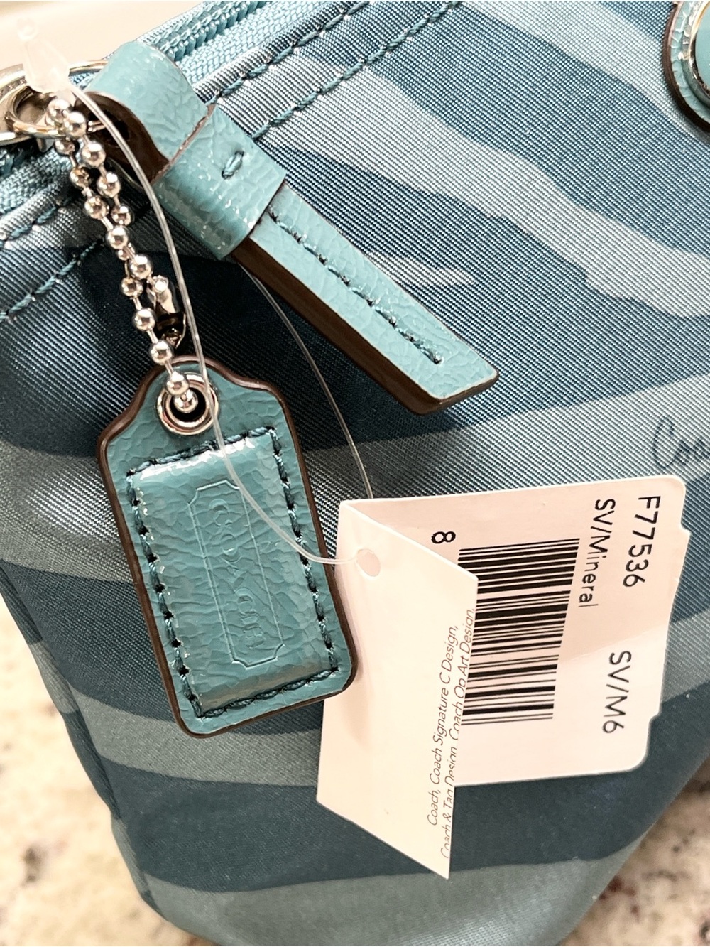 Coach Mineral Zebra Nylon Cosmetic Case NWT - Picture 9 of 9